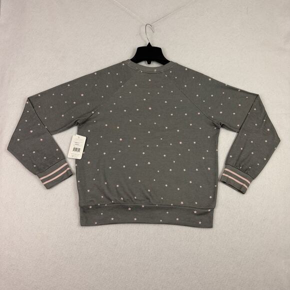 P.J. Salvage Gray Pink Star Lounge Sweatshirt Women’s Small NWT - Picture 5 of 11